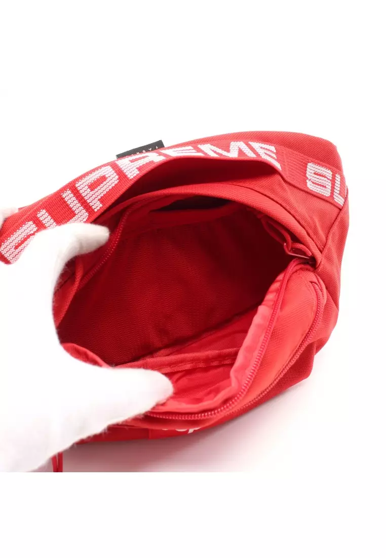 Red and white discount supreme fanny pack