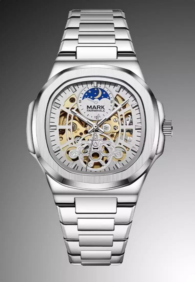 Unisex Automatic Watch, 40mm Stainless Steel Watch Case, Stainless Steel Bracelet