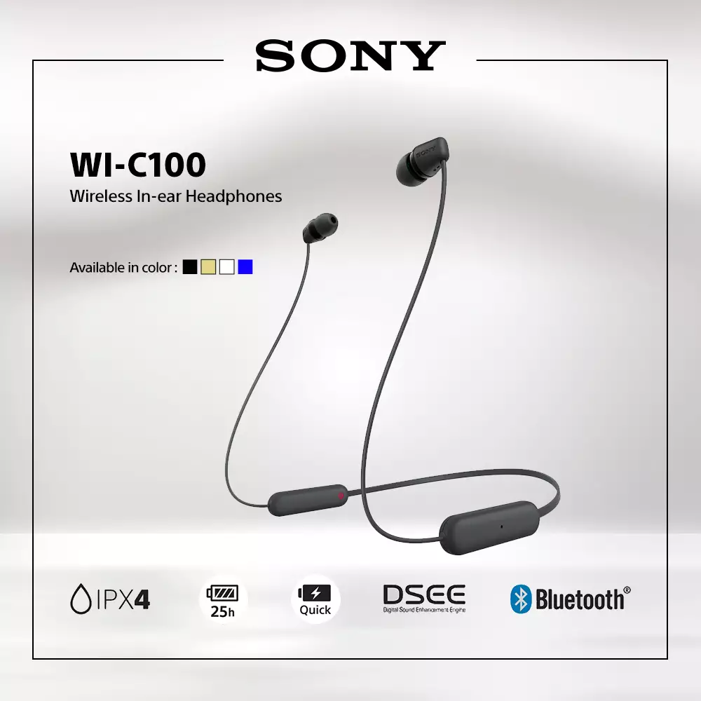 SONY WI-C100 BLACK - ヘッドフォン