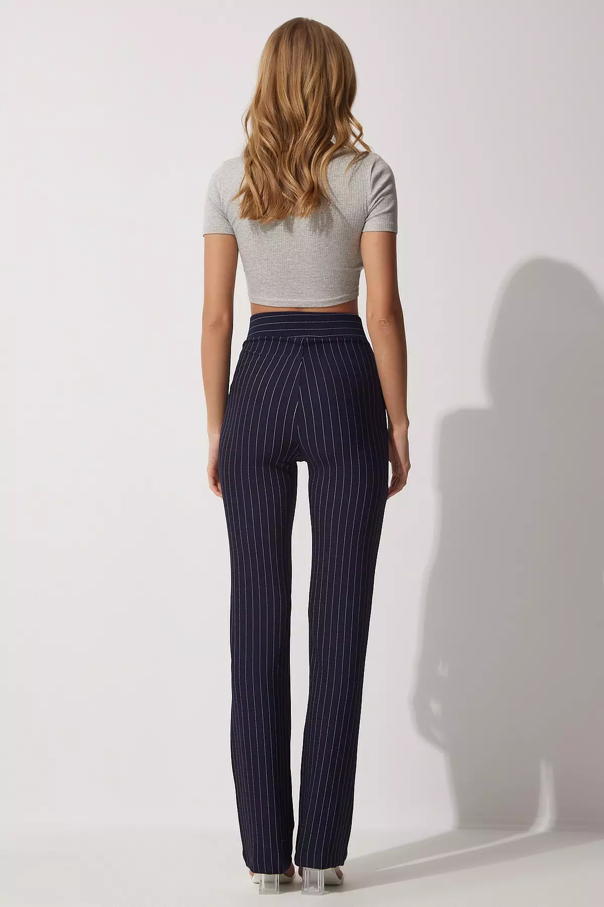 White and blue deals pinstripe pants