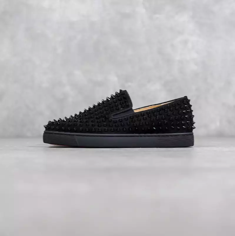 Sepatu CHRISTIAN LOUBOUTIN ROLLERBOAT BLACK SNEAKER 100% ORIGINAL