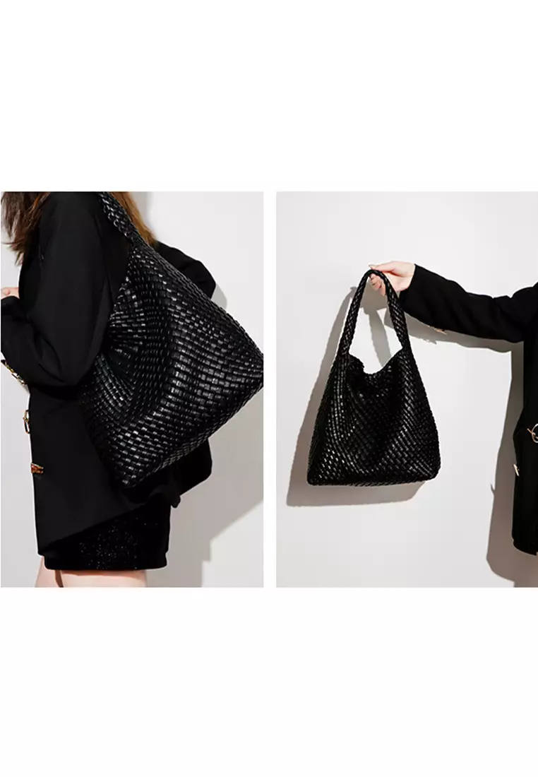 Faux Leather Woven Tote Bag CX-B1683