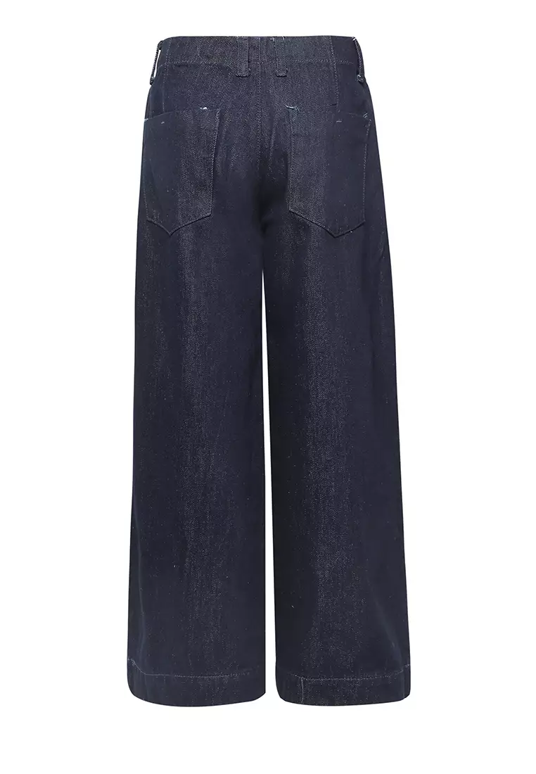 Pito Dito Girl Syrniki Celana Kulot Denim Anak Biru Indigo - Size 4