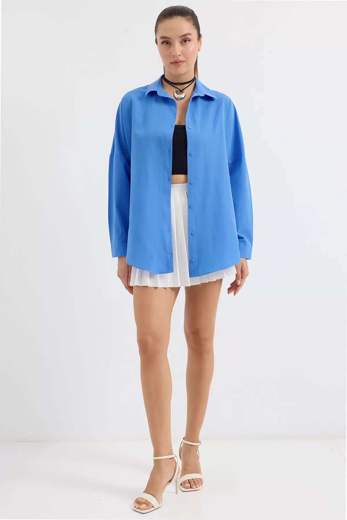 Oversized Long Basic Shirt