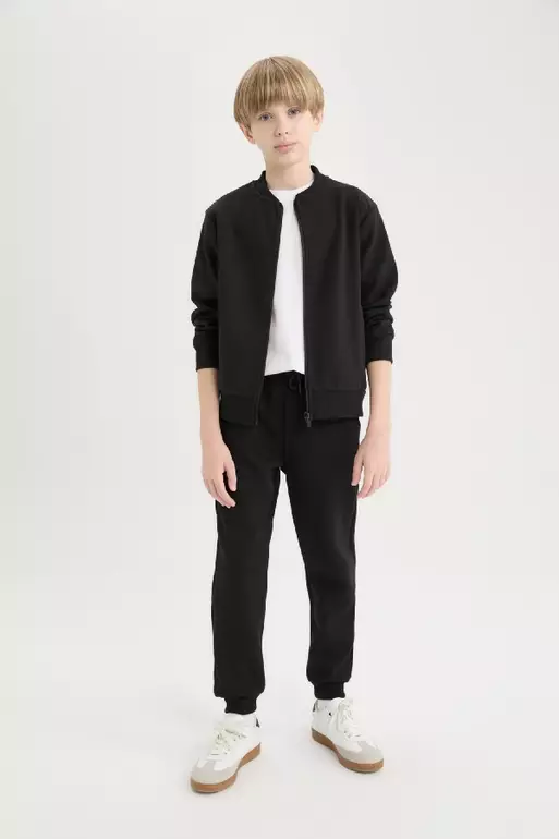 Waist Leg Elastic Basic Plain Sweatpants