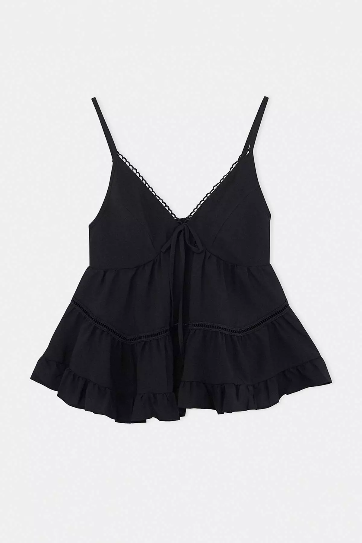 Black Godeli Woven Blouse With Gipe Detail On The Back Twoss26Bz421