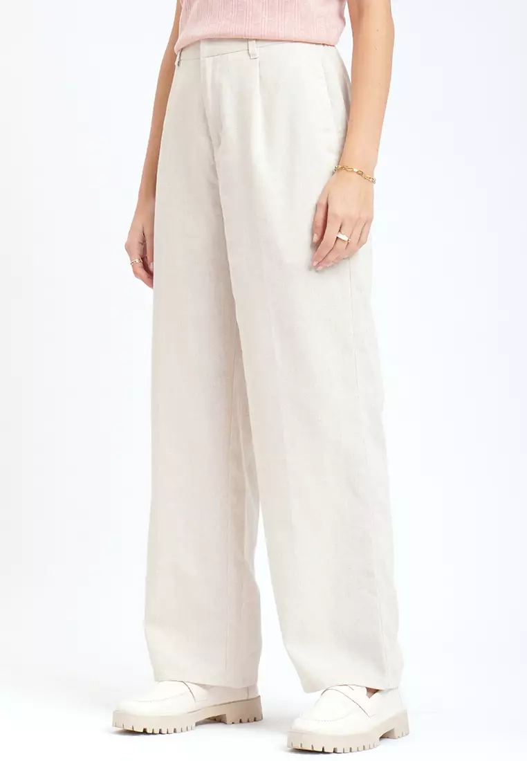 Penshoppe Dress Code Straight Fit Linen Trousers