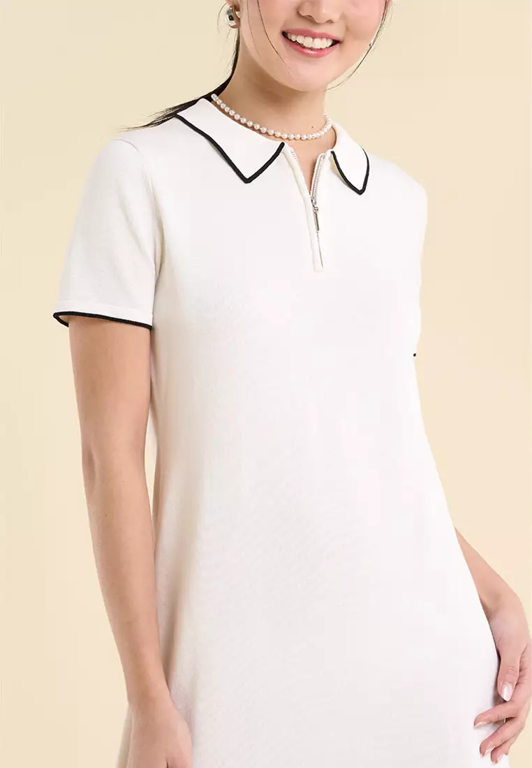 Dress Code Light Knit Polo Dress