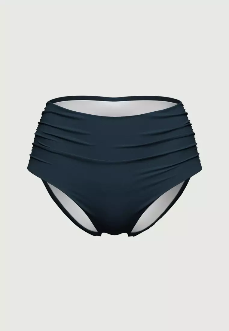 Core Solid藍色高腰比基尼下裝