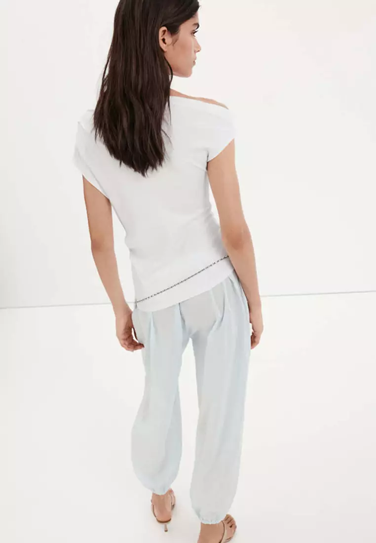 Asymmetrical Ruched Top