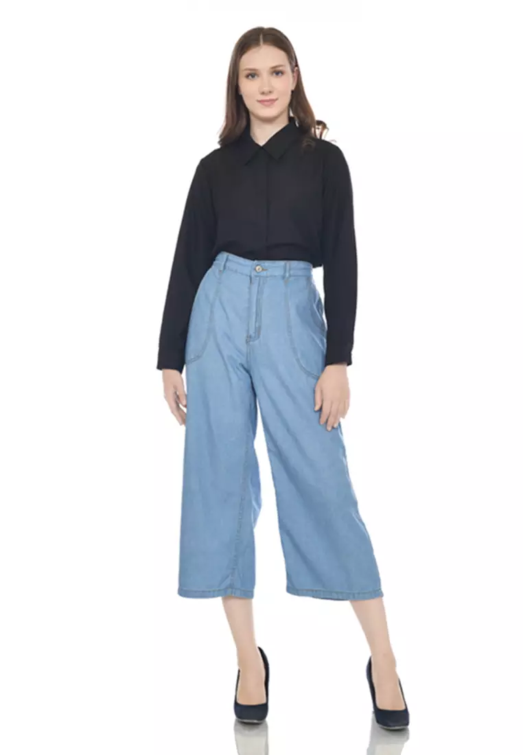 Kulot Denim Palazo Light Blue 272303