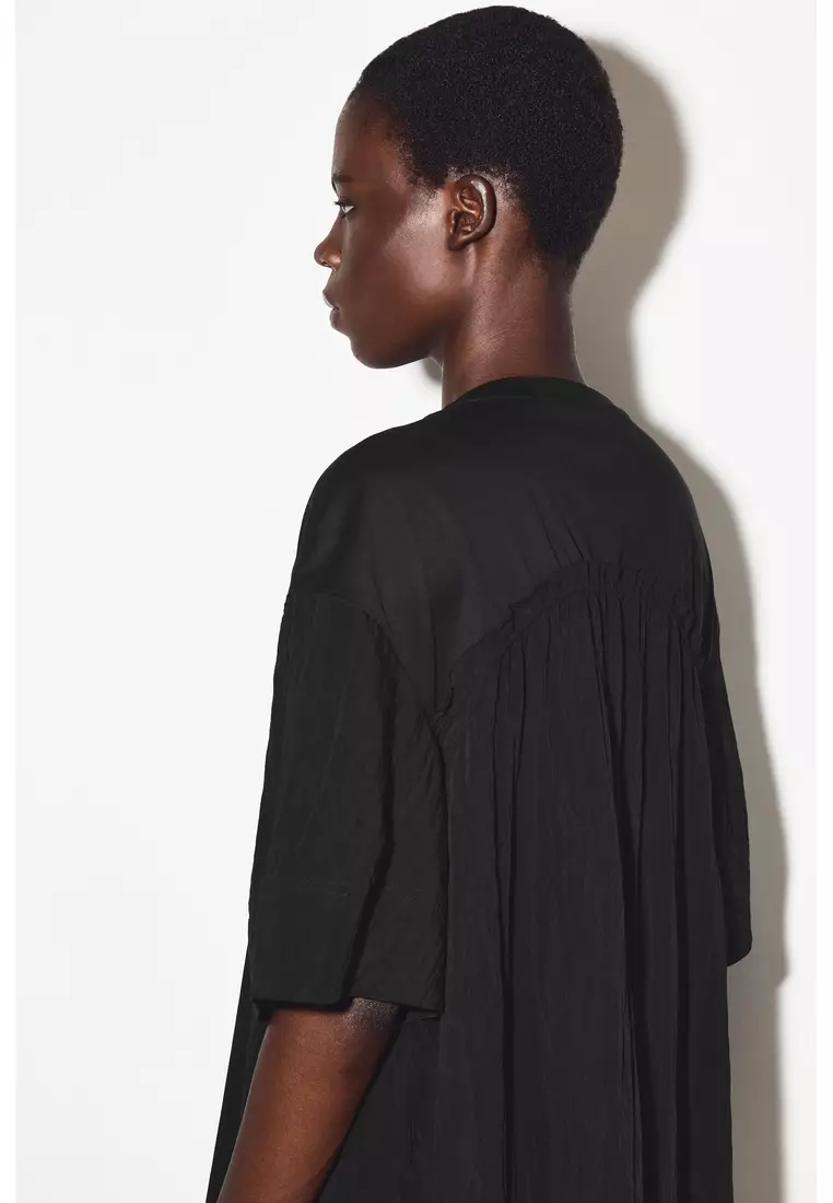 GATHERED PANELLED MINI DRESS