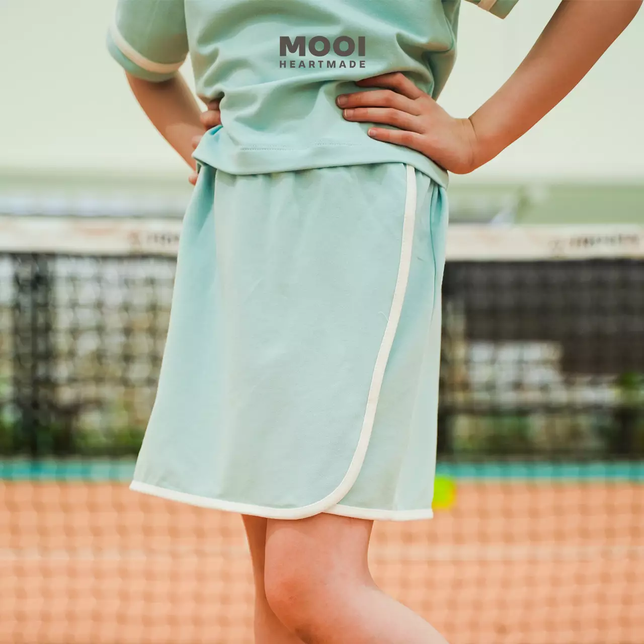 Mooi Rok Celana Skort Anak Perempuan Veena Skort - Blue Mint