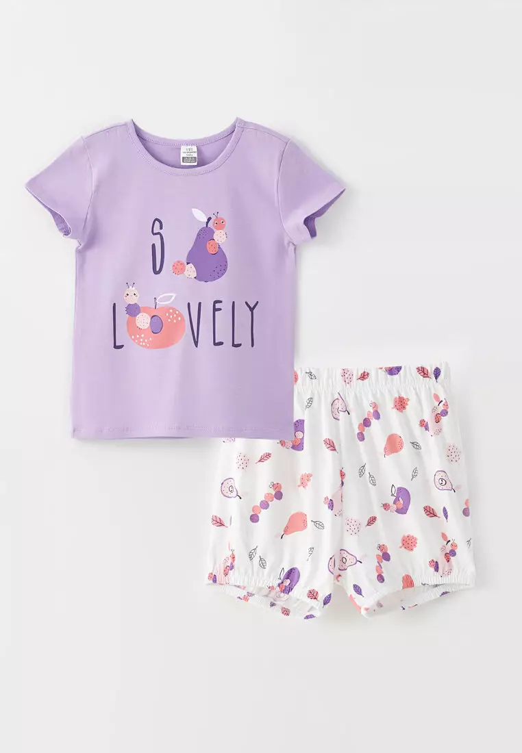 Short sleeve baby girl sales pajamas