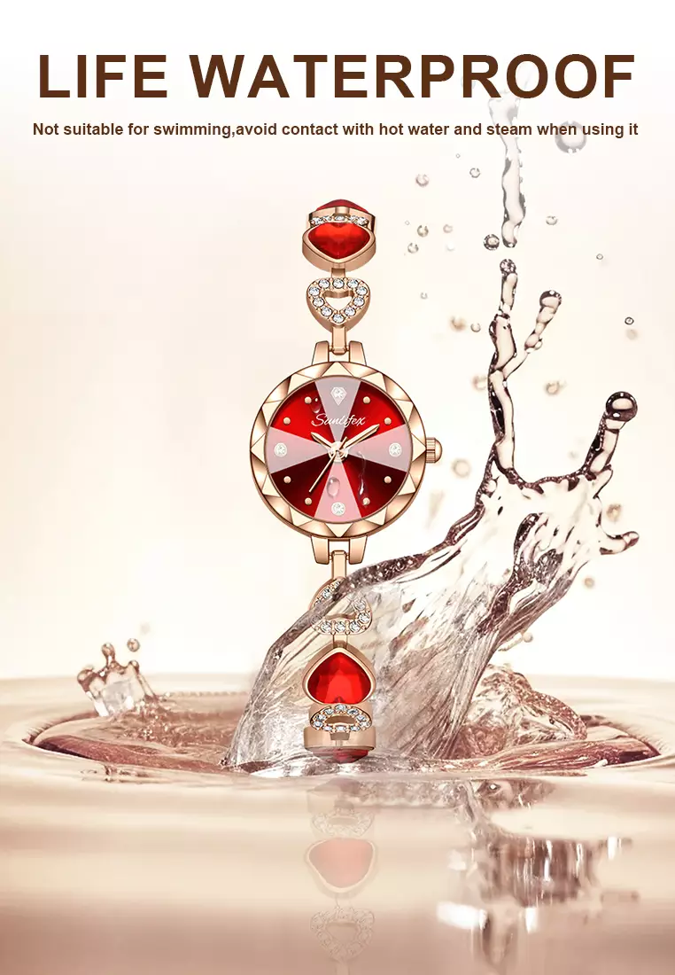 Jam Tangan Wanita Tali Stainless Steel Original Berlian Tali Gelang Jam Tangan Cewek rosered