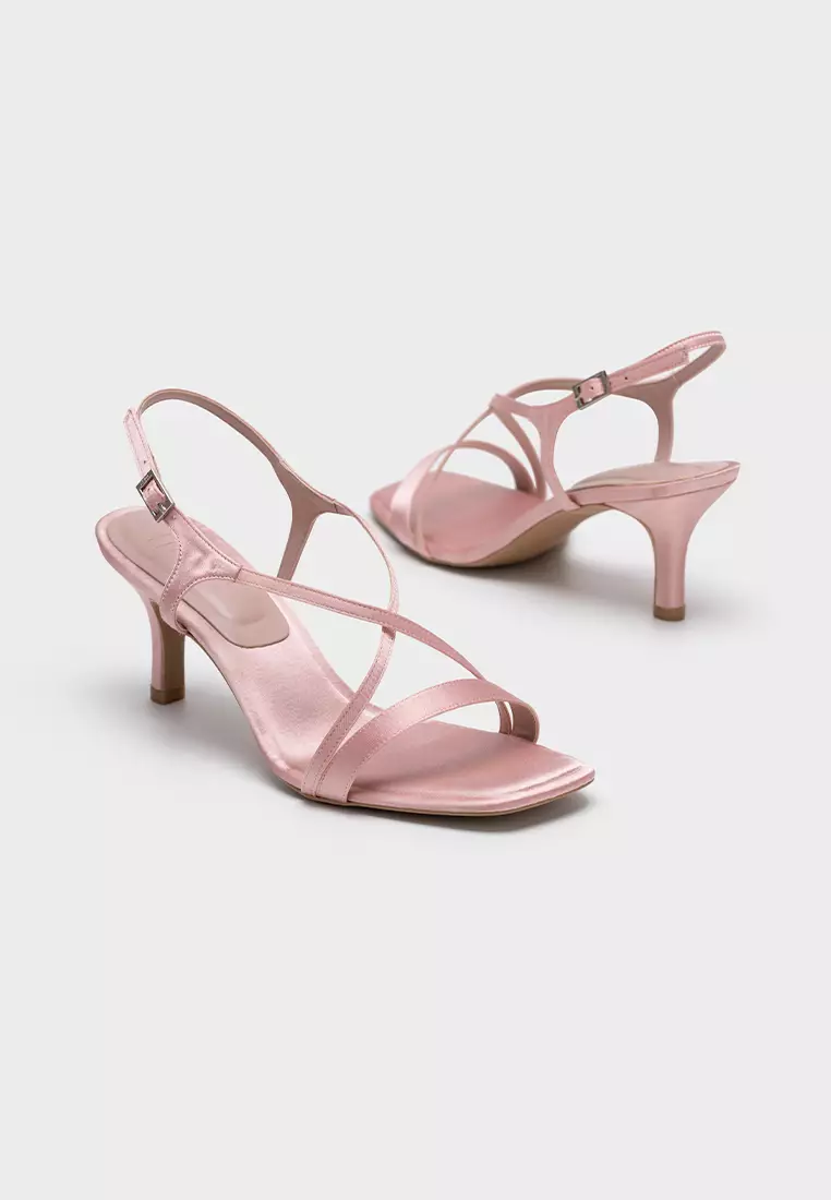 CLOUDFOAM STRAPPY SQUARE TOE MID HEEL SANDAL