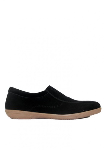 D-Island Shoes Casual Comfort Loafers Suede Black