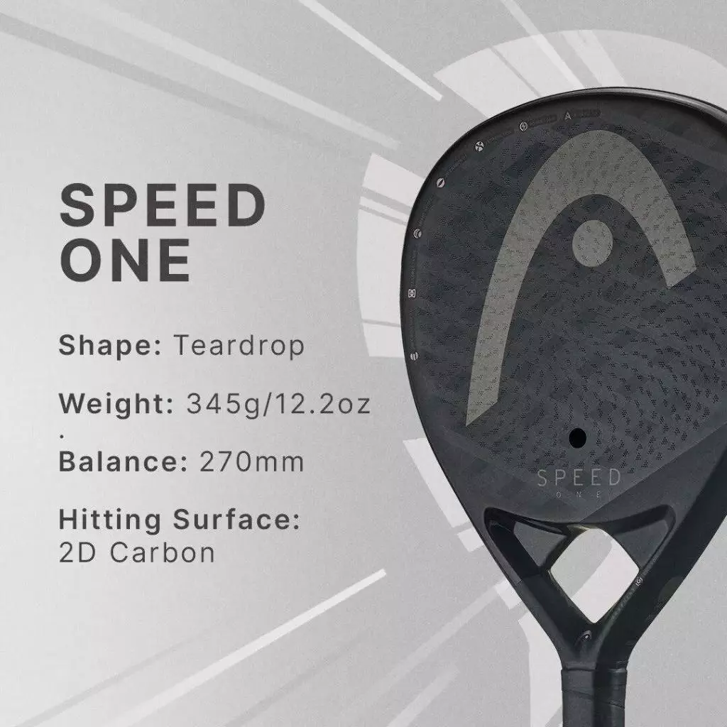 HEAD Padel Racket Speed One 2025 (345G) 221055 - Raket Padel