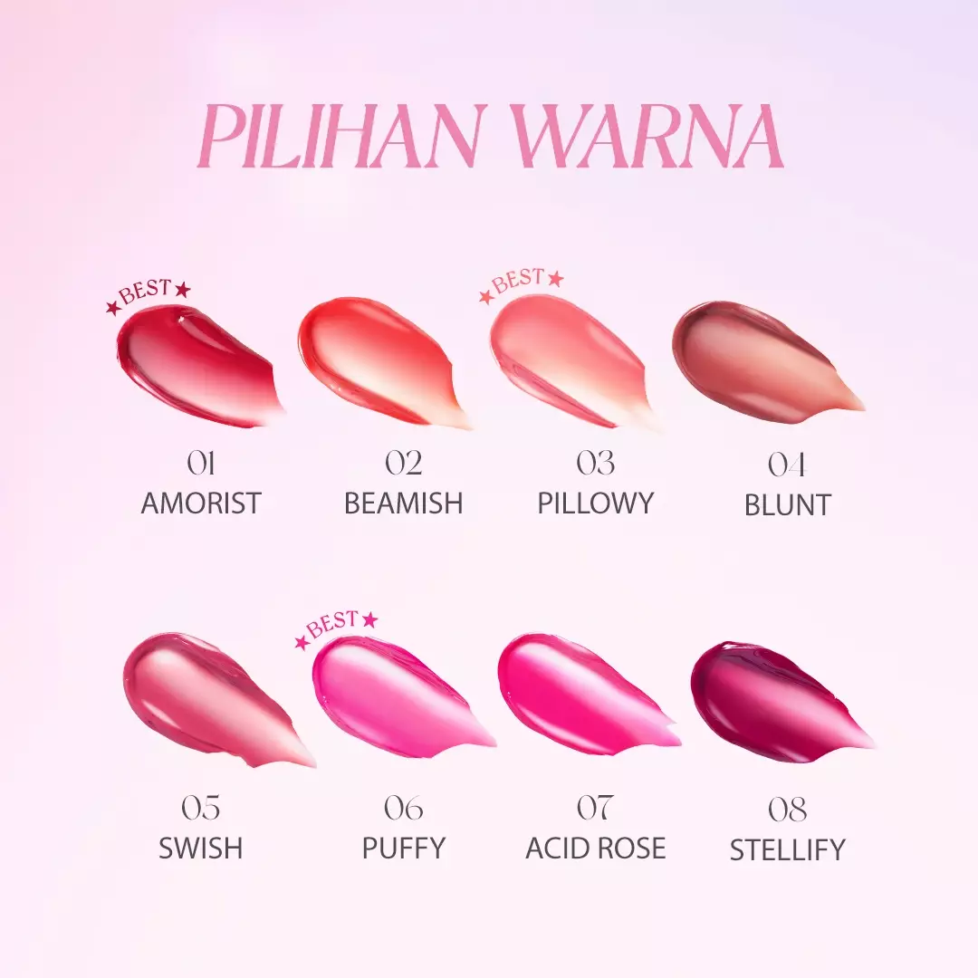 Holika Holika Heart Crush Bare Glaze Tint 07 Acid Rose | FREE Pikkebyn Sticker