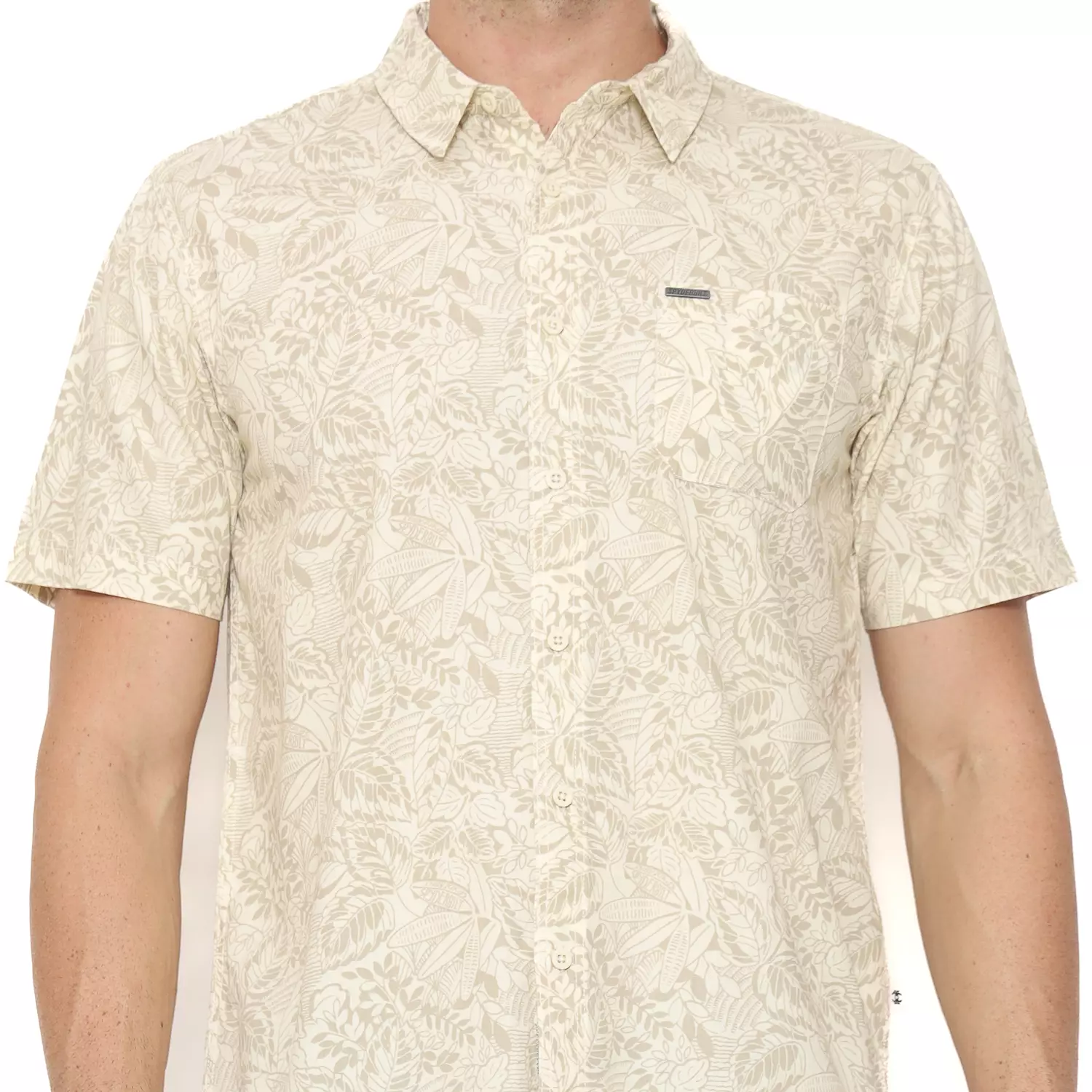 Spyderbilt Kemeja Lengan Pendek Stripetolly Men Shirt Cream Planet Surf