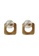 Red's Revenge beige Circle & Square Resin Stud Earrings 9DE3AAC5D0F36EGS_1