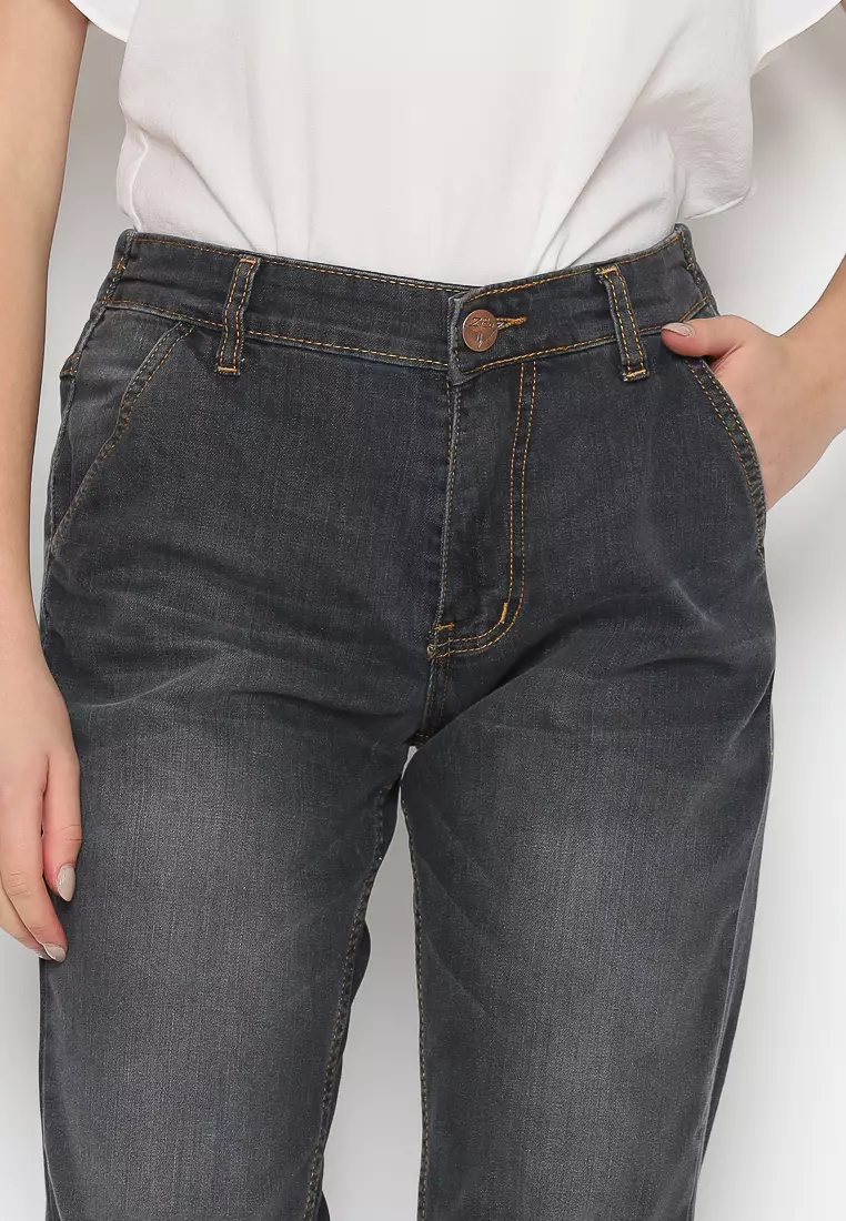 Jogger Jeans Stretch Female Abu Tua 242303