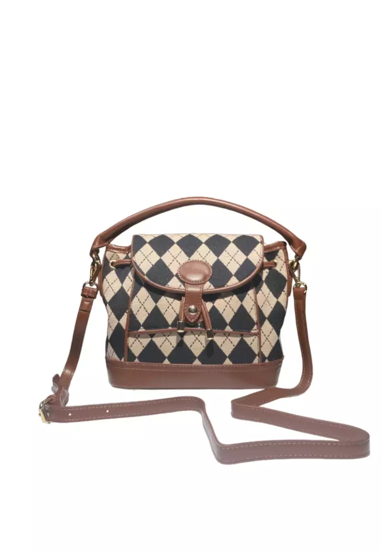 Checkered clearance sling bag