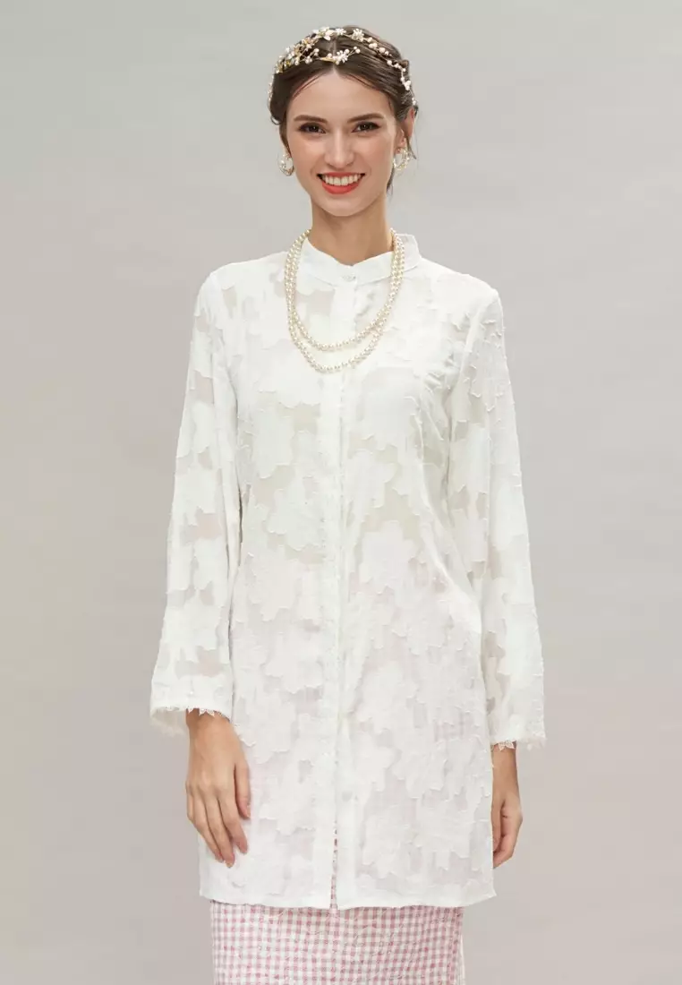 Loveaisyah Black Chiffon High Neck Top & Floral Yellow Chiffon Jacquard Skirt