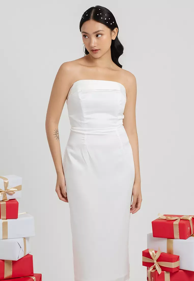 Multiway Bow Tube Dress in White
