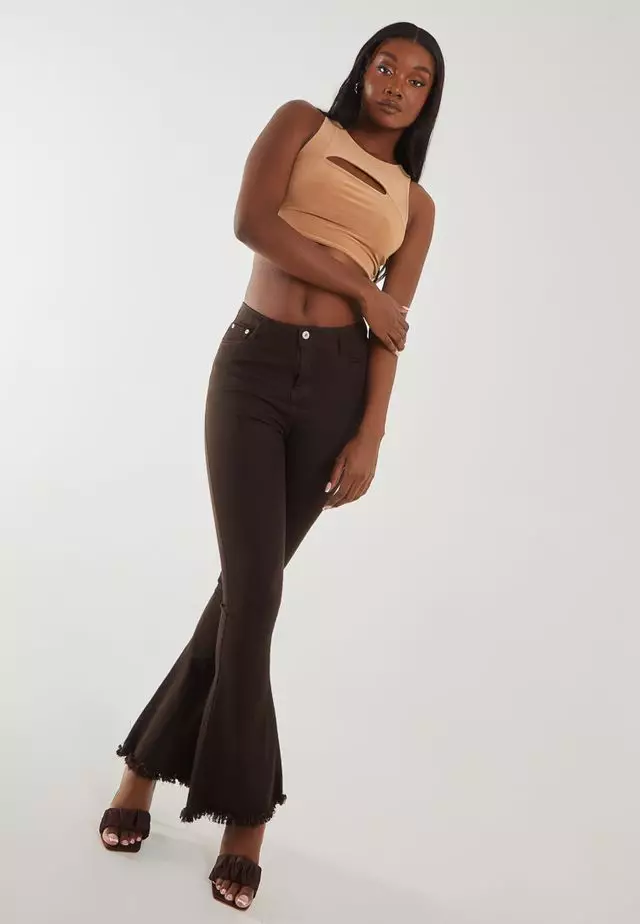 Pink Vanilla Camel Letterbox Crop Top