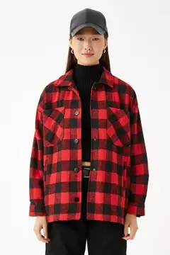Red plaid hotsell flannel jacket