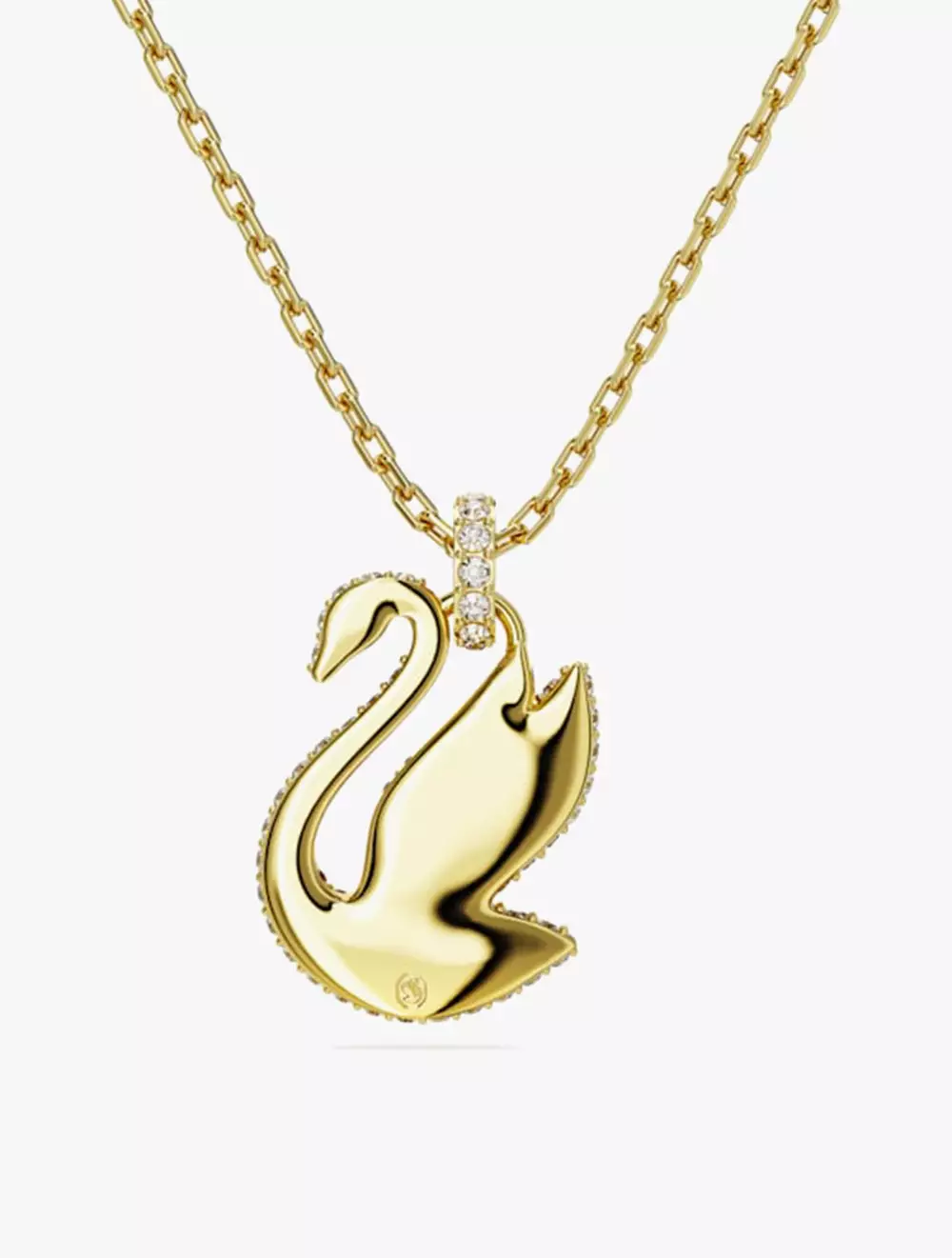 Jual Swarovski Swarovski Iconic Swan Pendant, Swan, Medium, Red, Gold ...