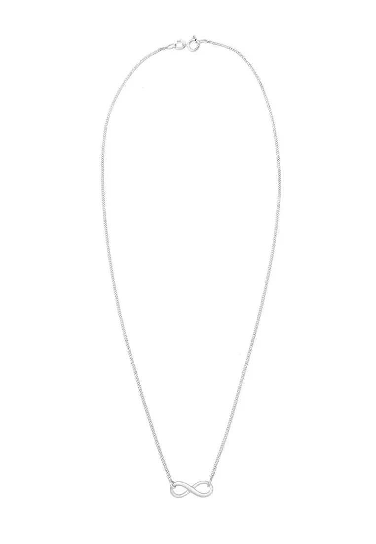 Kalung Perhiasan Perak 925 Wanita Infinity Eternity Symbol