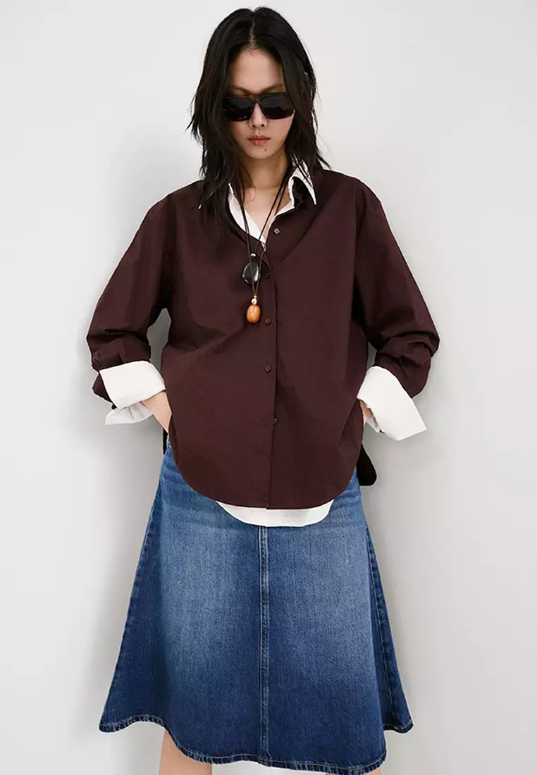 Midi Denim Skirt