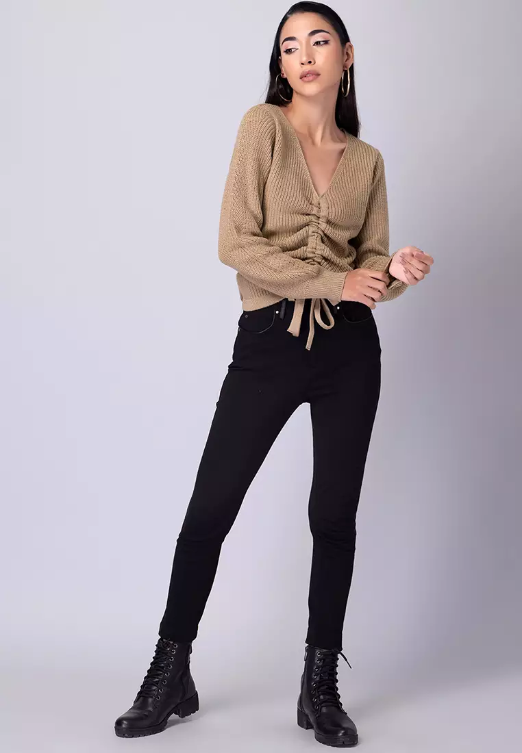 Beige Full Sleeve Sweater