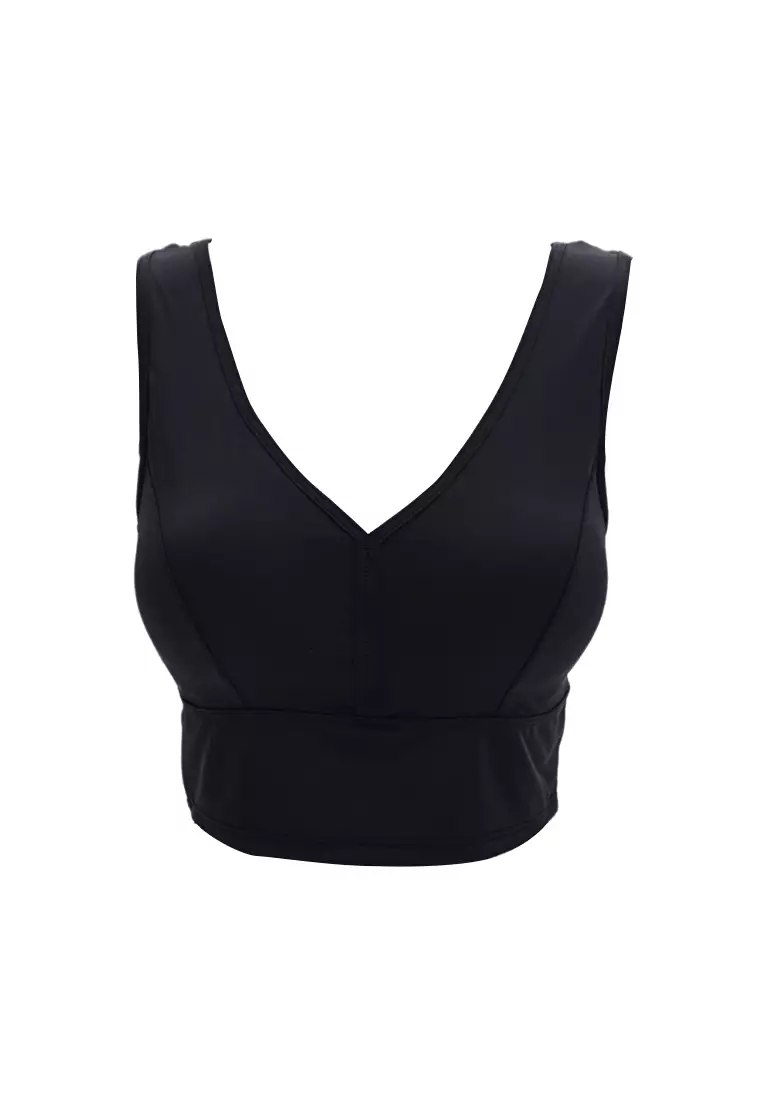 Premium Summer Seamless Plus Size Bralette Top in Black