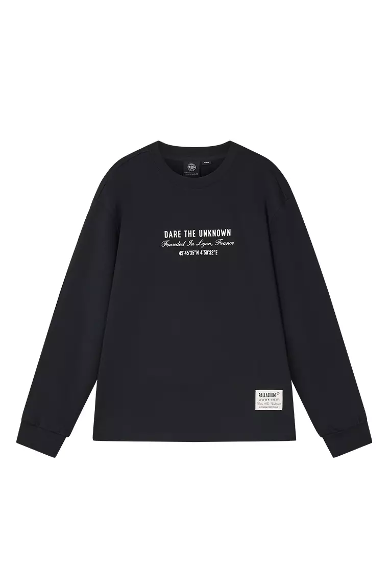 MEN'S THEME PRINTED LOOSE FIT LONG SLEEVES T-SHIRT