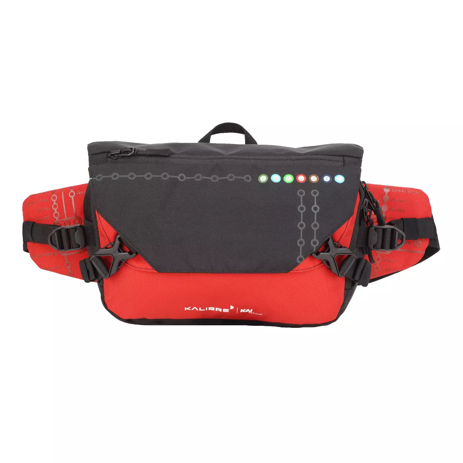 Kalibre x KAI Waist bag Black-Red 922146019 3L