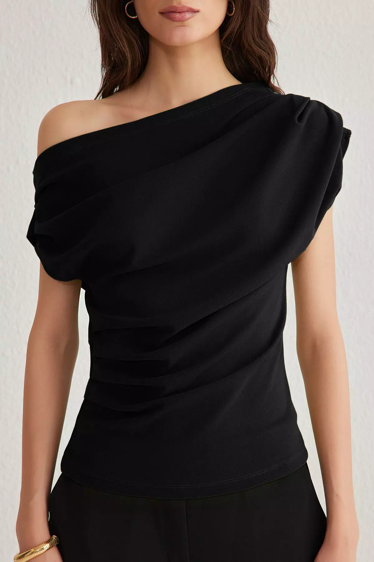 Asymmetric Collar Blouse