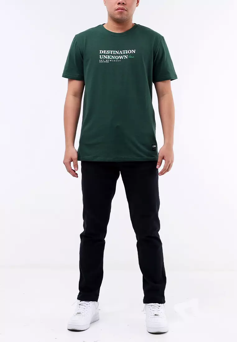 Round Neck Crazyline Short Sleeves T-Shirt