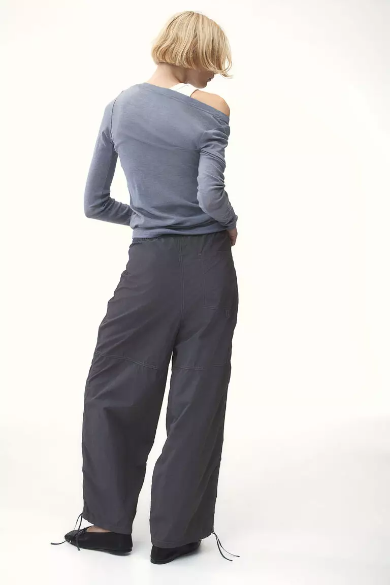 Nylon parachute trousers