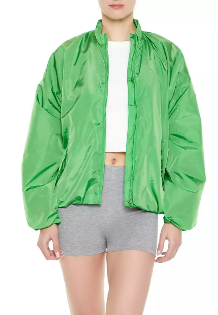 Forever 21 padded bomber jacket online