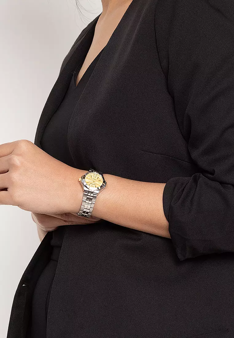 Analog Watch 20122263-Two Tone Ves - Gld Dial Number