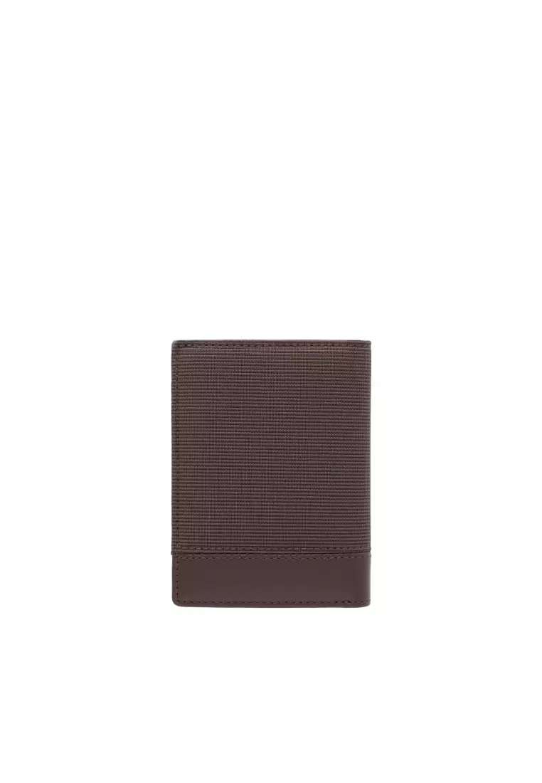 Valentino Rudy Italy Men's Fabric + Leather Card Holder 0468000-610