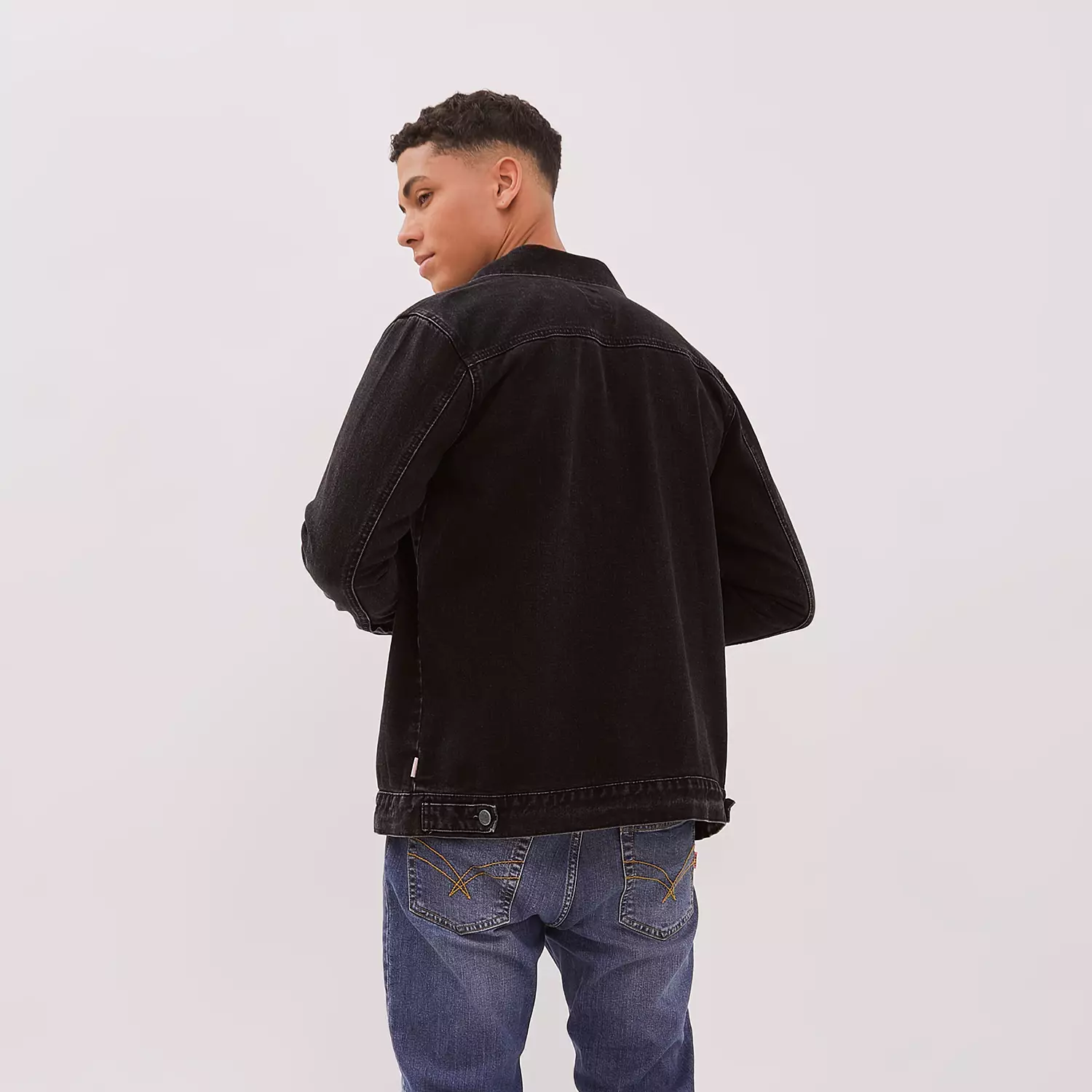 DUST Jaket Denim Shaka All Black (DM.6115)