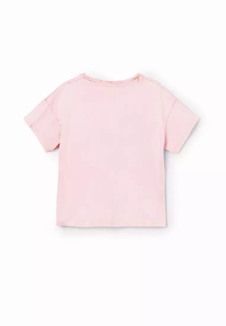 Desigual Girl Rhinestone heart T-shirt.