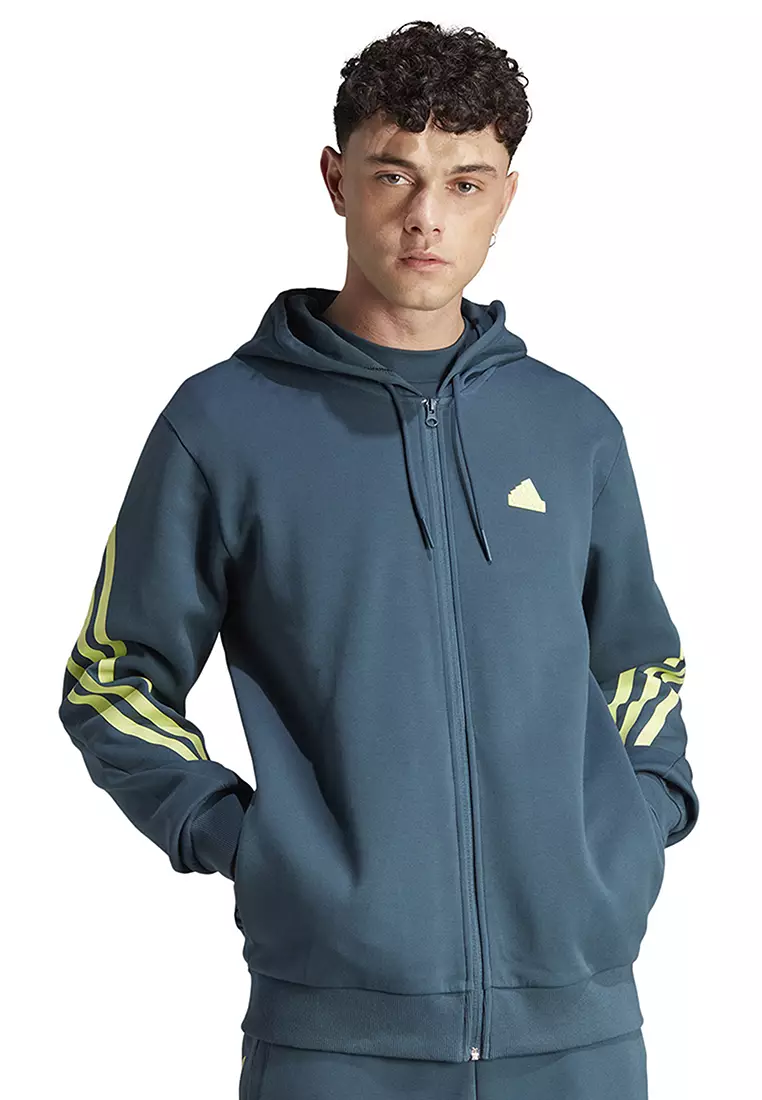 future icons 3 stripes full zip hoodie