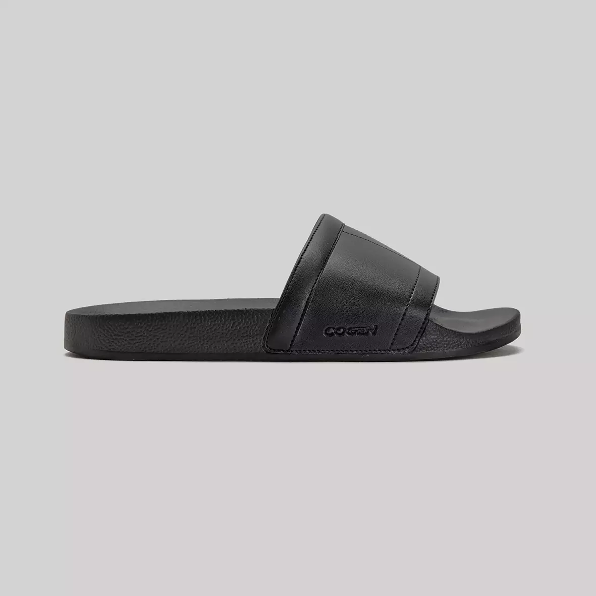 Cogen Sandal Pria Sendal Slide Black Slipper Selop Hitam Original OPAL Series - Jetline