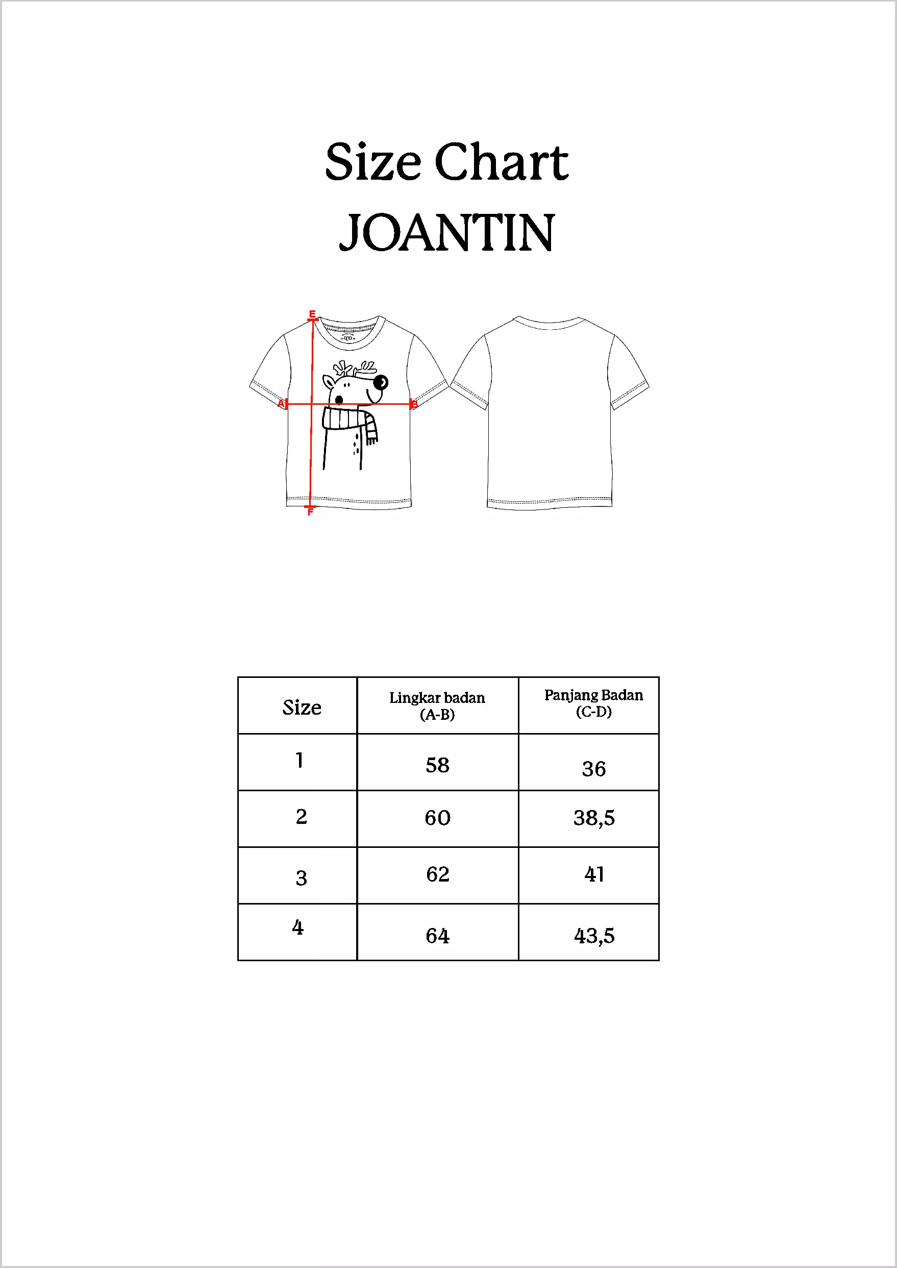 Qna Boy Joantin T-shirt Pendek Anak Merah