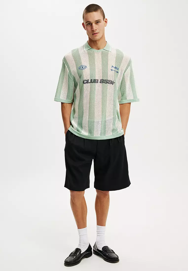 Knitted Sports Polo Top